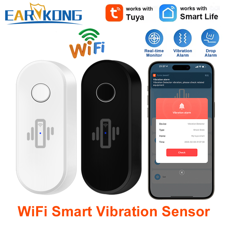 Window Alarm Sensor - Tuya WiFi Rilevatore di vibrazioni Sensore