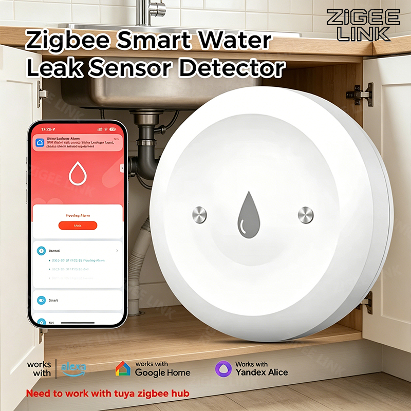 Home Security Monitor - Sensore Intelligente Zigbee3.0 per Perdite d'Acqua,