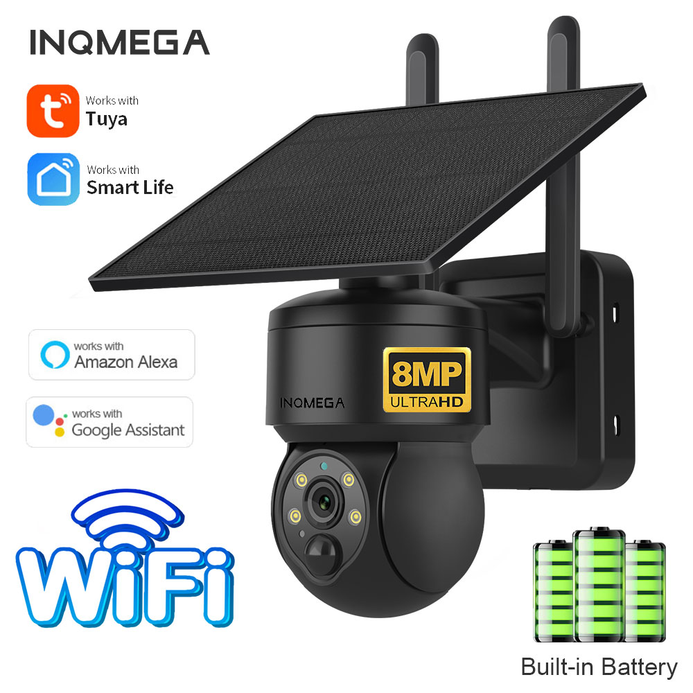 Home Security Network - INQMEGA 8MP TUYA Telecamera solare Rilevazione