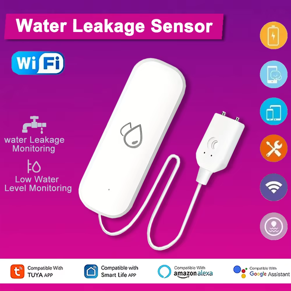 Home Security Monitor - Sensore Allarme Perdite d'Acqua WiFi Tuya