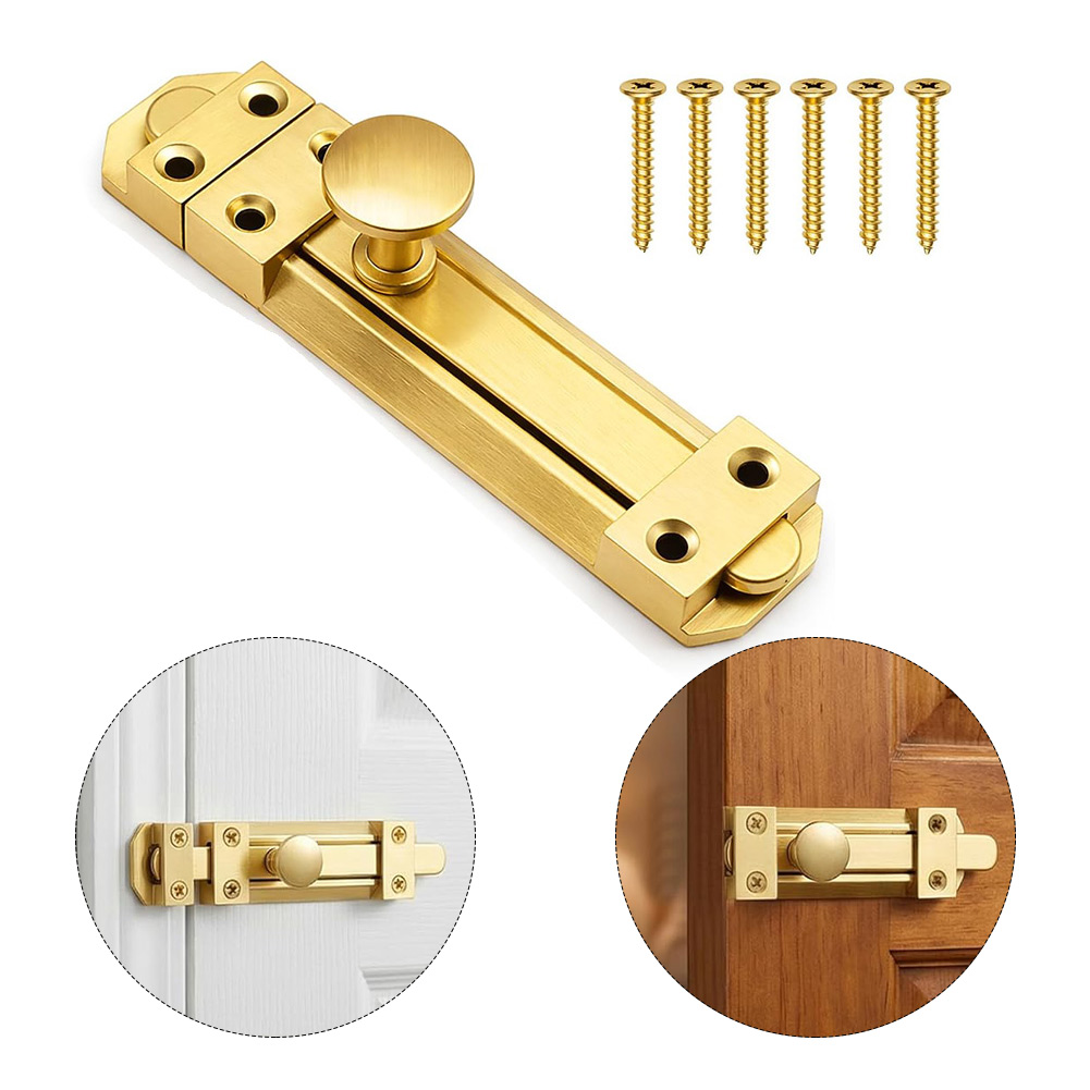 Home Security Doors - Serratura scorrevole in ottone massiccio da