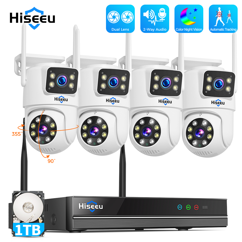 Home Security Monitor - Kit Sistema di Sicurezza Hiseeu con