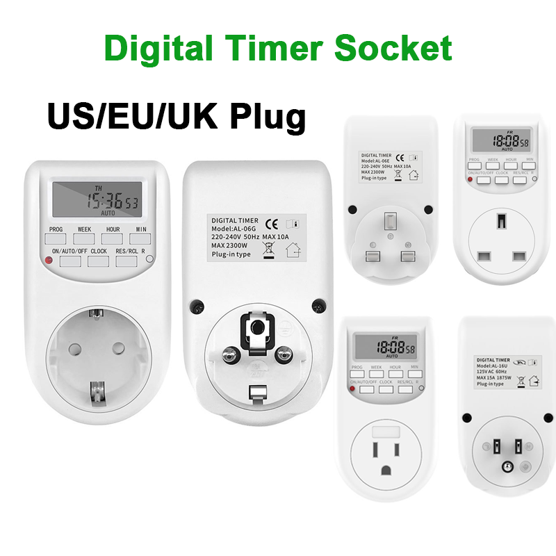 Home Security Uk - Temporizzatore di sicurezza digitale Spina UE/USA/Regno