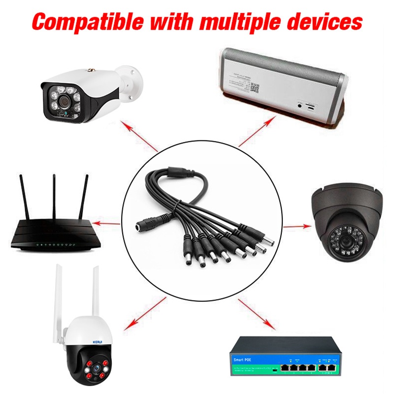 5.5x2.1mm 1 Femmina a 2 4 8 Ma - Home Security Brand recensione e prezzo