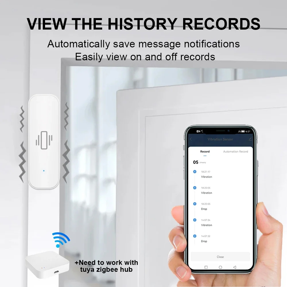 Smart ZigBee Sensore di Vibraz - Home Security Monitor recensione e prezzo